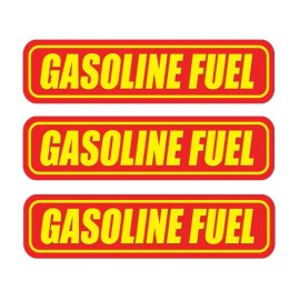 Silverbird Graphics 3x Gasoline Fuel Only sticker gas tank decal diesel fuel door vinyl label oil