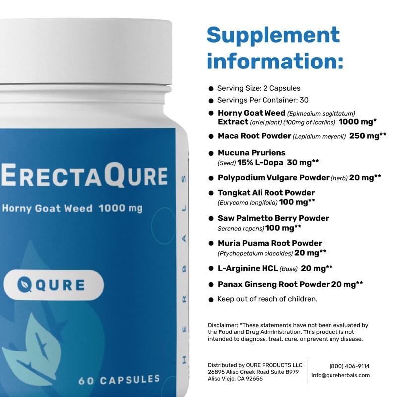QurItAll ErectaQure Horny Goat Weed 60 Capsule
