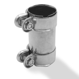 Kingsea Stainless Steel Exhaust Clamp, 60 mm x 95 mm Double Clamp Exhaust Pipe Clamp, Universal Automotive Exhaust Pipe Clamp