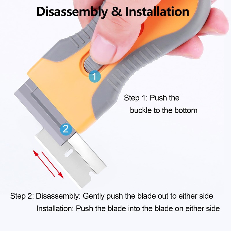 Ceramic Hob Scraper, 1 Piece Stove Scraper with 15 Blades