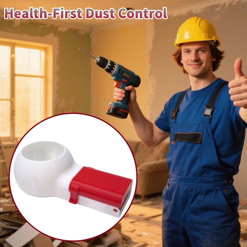 Drill Dust Collector Box 3D Printed Drill Dust Collection Multipurpose