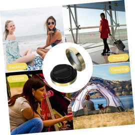 WOONEKY 2pcs Travel-friendly Two-layer Blusher Box Pressed Powder Container for Makeup Accessories