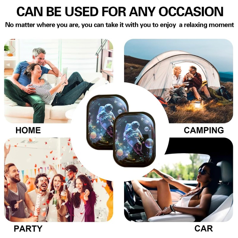 FANVANAI Metal Tray with Soft PVC Magnetic Lid Small Cute