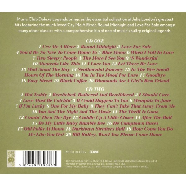 JULIE LONDON CRY ME A RIVER: THE COLLECTION NEW CD