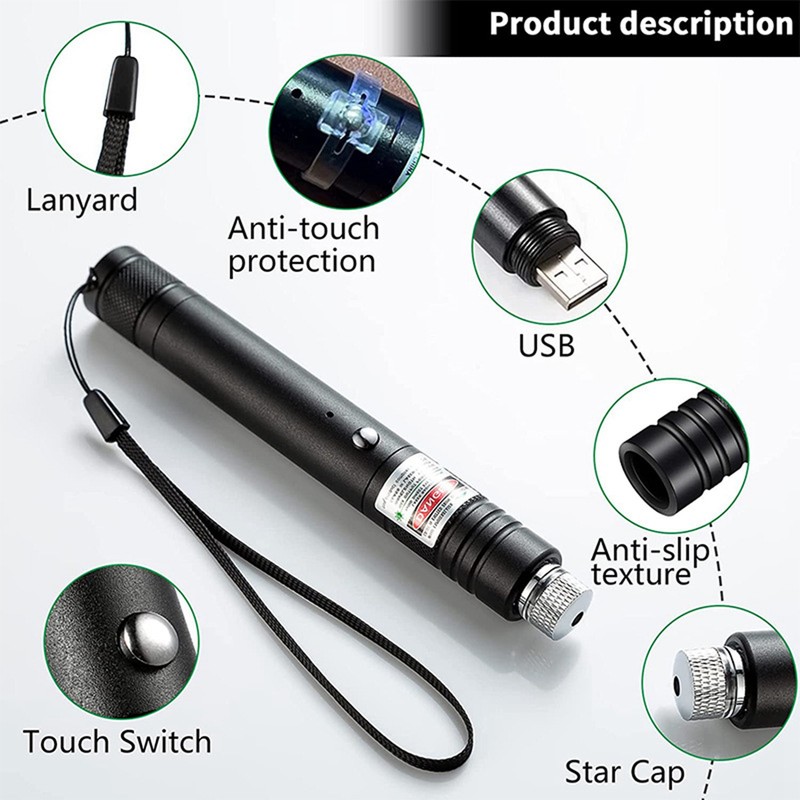 Laser Pointer Cat Toy Aluminum Alloy Long Range Interactive Portable