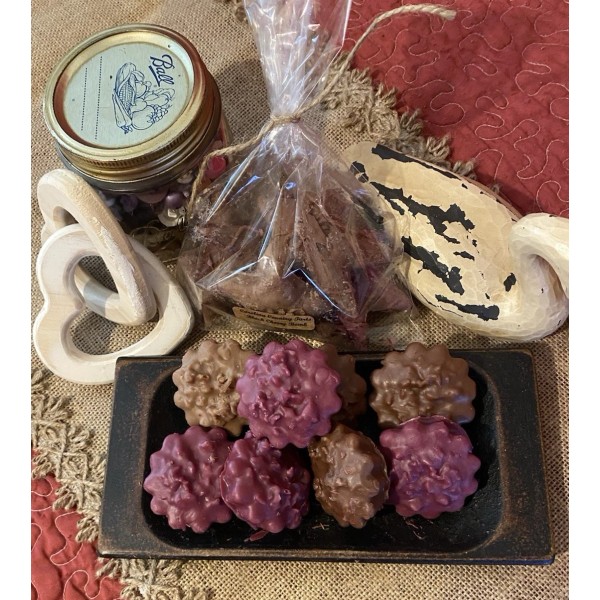 Handmade 5 Primitive Grubby Wax Tarts Melts Bowl Fillers Farmhouse