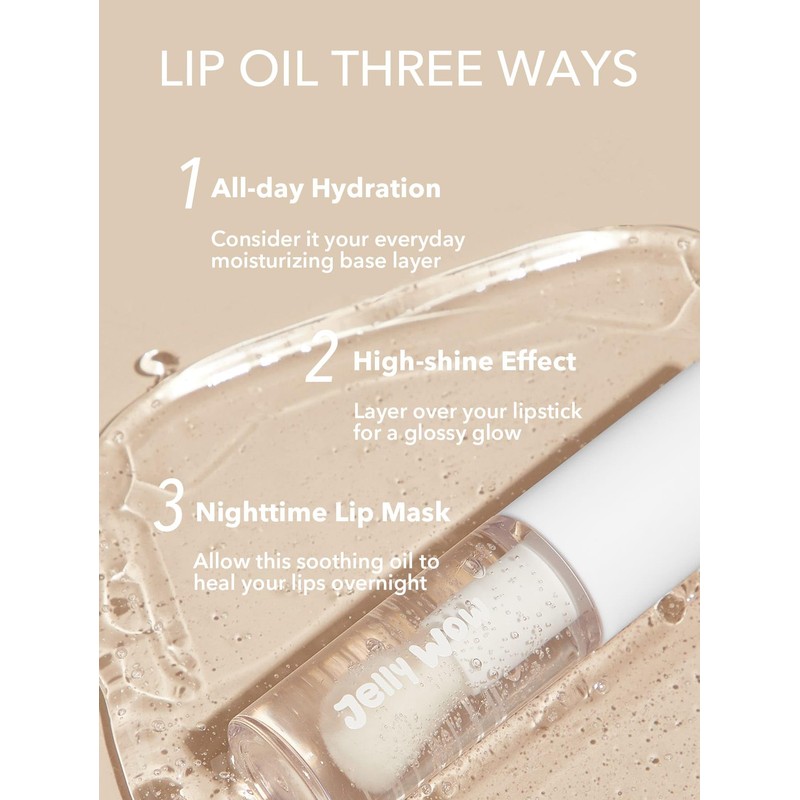 SHEGLAM Jelly Wow Hydrating Non-Sticky Lip Oil Moisturizing Plumping Lip