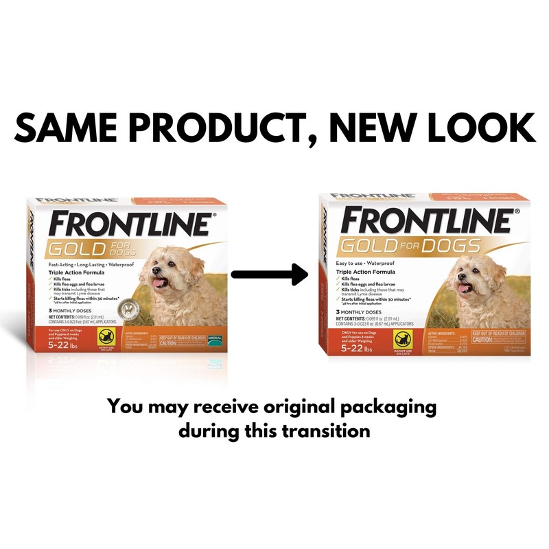 FRONTLINE Gold Flea & Tick Treatment for Small Dogs Up