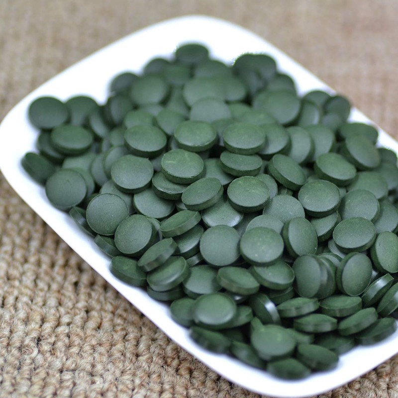 250g (0.55LB) Green Natural Spirulina Tea Tablet 1000 Pills Herbal