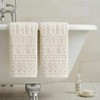 Artoid Mode Beige 3D Geometric Design Jacquard Hand Towels for