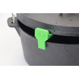 Kette’s Grill Accessories Dutch Oven Spacers, Ventilation Accessories for Storage, Set of 3, Also for Petromax (6.5 mm, Yellow Green)