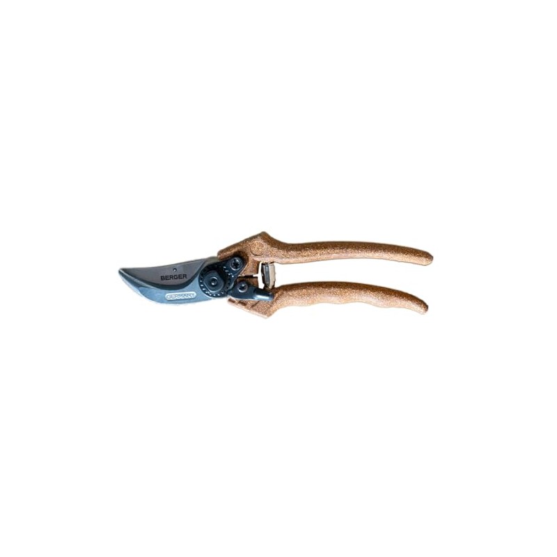 BERGER Professional Hand Pruning Shear, Forged Metal Body, Sap Groove