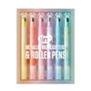 Tinc Set of 6 Cute Roller Print Metallic Highlighter Pens,