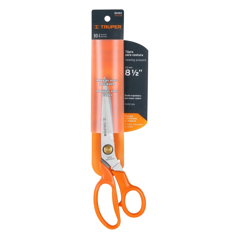 Truper TICO-8, Tijera para costura de acero inoxidable, 8-1/2"
