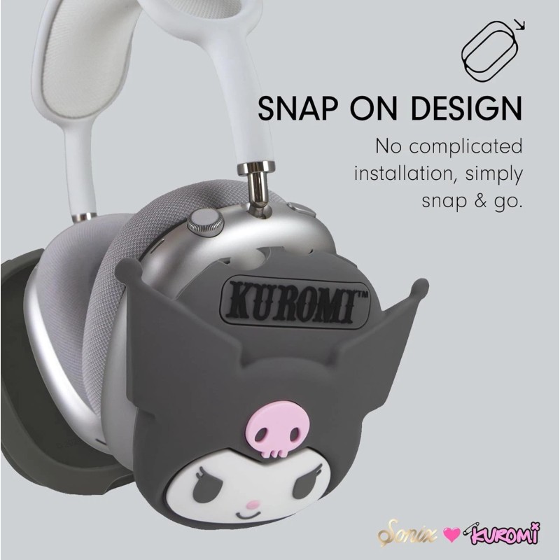 KUROMI Theme AirPods Max Case Cover,TPU Anti-Scratch Silicone Ear Cups