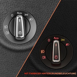 GEAREVER Headlight Switch with Integrated Light Sensor Module for VW Golf 4 Bora Jetta Passat Polo Headlight Control Switch Automatic Light Switch Lamp Switch 1C0941531A