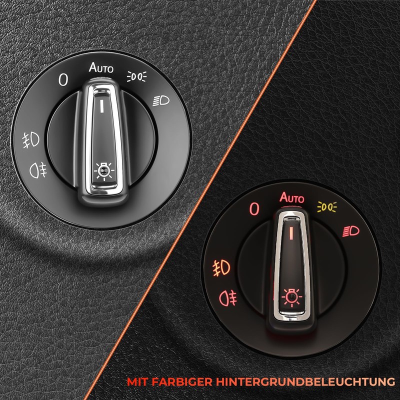 GEAREVER Headlight Switch with Integrated Light Sensor Module for VW