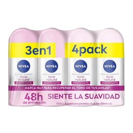 NIVEA All Day Protection Antiperspirant Roll On (Pack of 4) Alcohol Free
