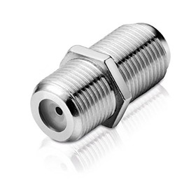 conecto F Female to F Female Adapter Double Socket or Gender Changer for F Antenna Connections