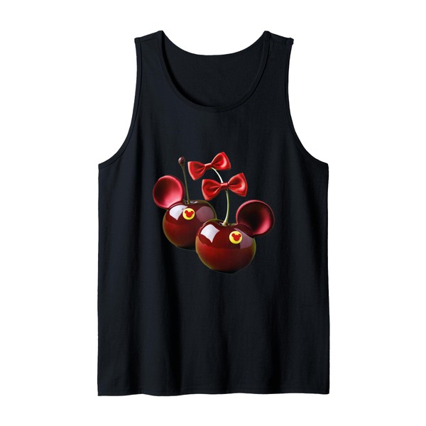 Cute Mouse Cherries coquette leopard Bow Women Girls Tank Top
