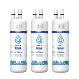 BELVITA BELVITA Plus Refrigerator Water Filter Compatible with W10295370A, EDR1RXD1, WHR1RXD1, KAD1RXD1, Filter 1, W10295370, P4RFWB, P8RFWB2L, 46-9930, 46-9081 Refrigerator Water Filter (White, 3 Pack)