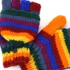 LOUDelephant Chunky Wool Knit Fingerless Shooter Gloves - Stripe -