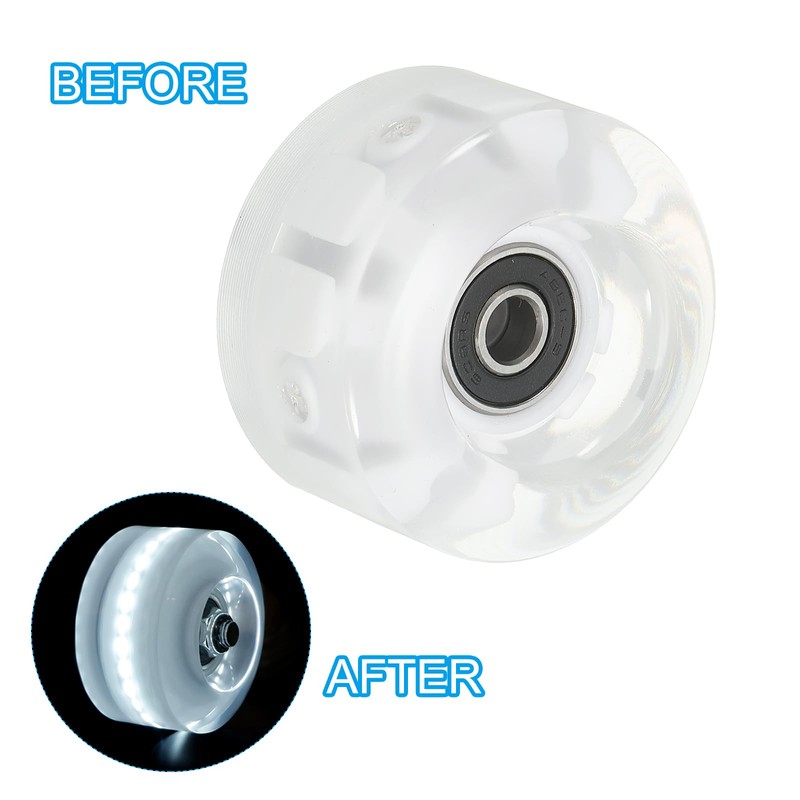 PATIKIL Roller Skate Wheels Set,8 Pack 58mm 82A Light Up