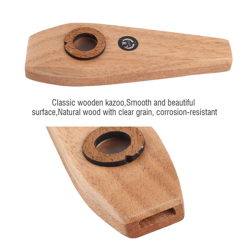 Wood Kazoo Smooth Kazoo Musical Instrument Portable Kazoo Toy Party