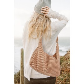 Ulisty Women Corduroy Hobo Bag Adjustable Strap Shoulder Bag Crossbody Bag Casual Purse Tote Bag Handbag, Green