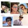 WDZAYXC Rectangular Polarised Sunglasses Retro Square Frame Glasses for Men