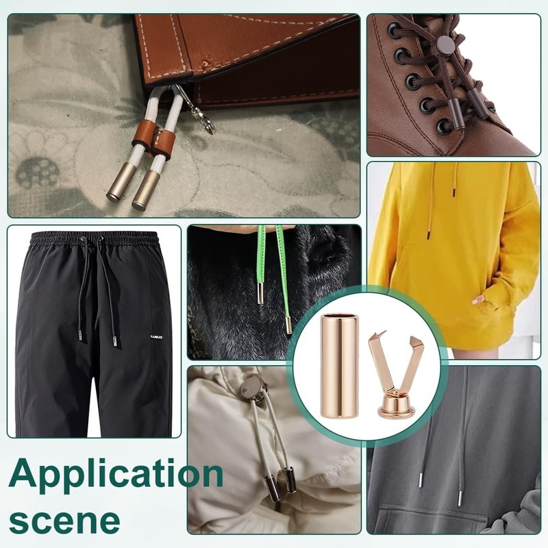 PH PandaHall Shoelace End Caps, gold