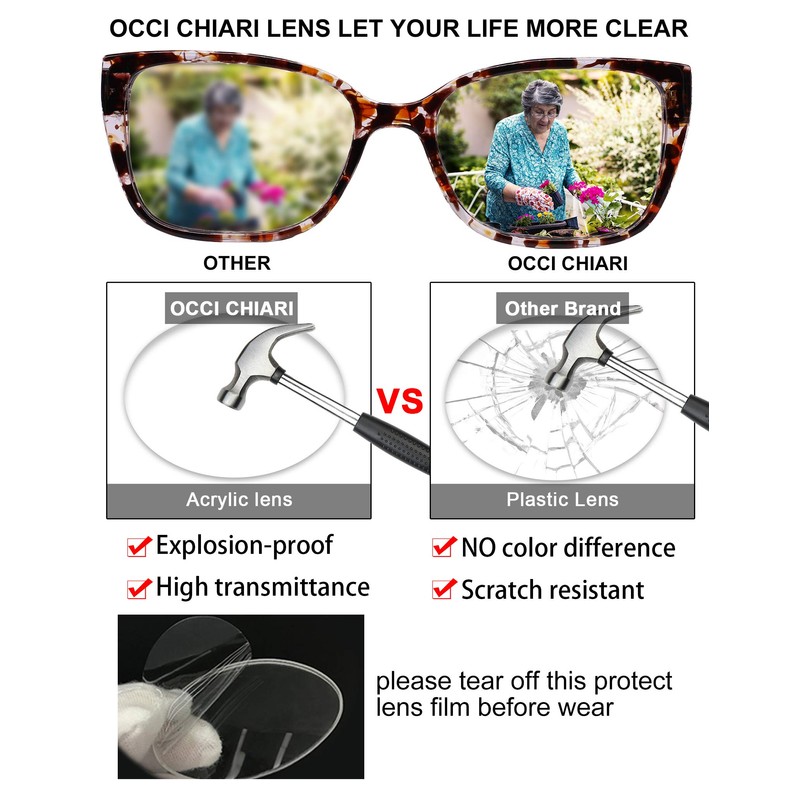 OCCI CHIARI 1.5 Reading Glasses Women Durable Reader 150(1.0 1.5