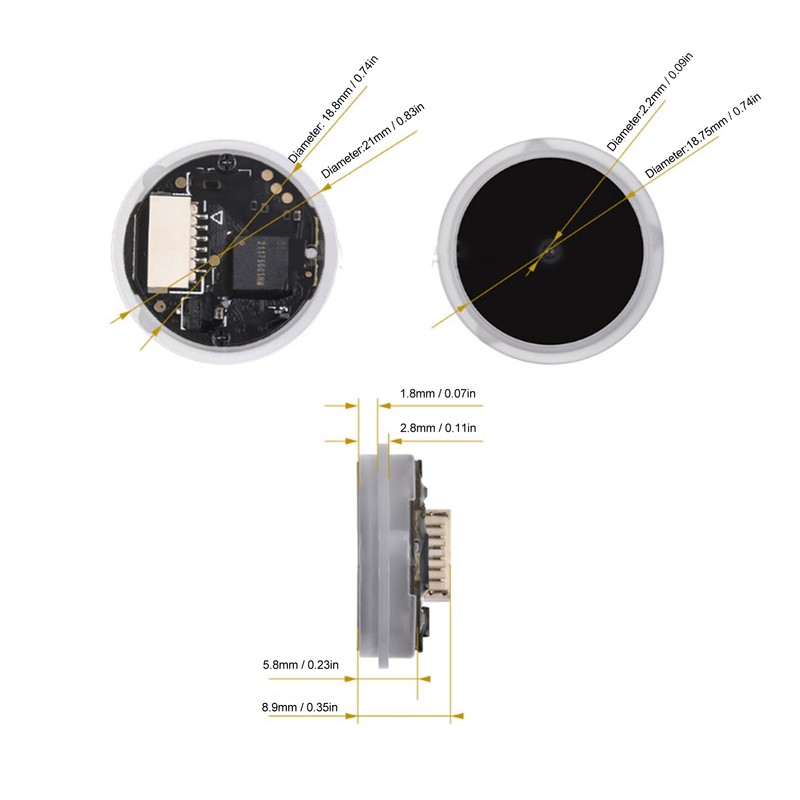 Round 1D 2D Codes Scanner Module High Accuracy Easily Read