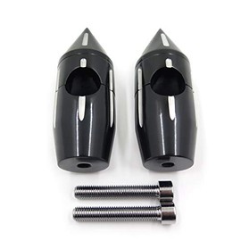 SMT-1" SPIKE 2" RISE BLACK BILLET HANDLEBAR RISERS Compatible With SUZUKI KAWASAKI HONDA YAMAHA [B00V2ZJN6O]