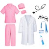 Doctor Costume for Kids Scrubs Pants with Accessories Set Children