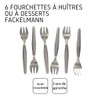 FACKELMANN FCK32133 Austerngabeln 6 Stück, Edelstahl, grau, 17 x 8