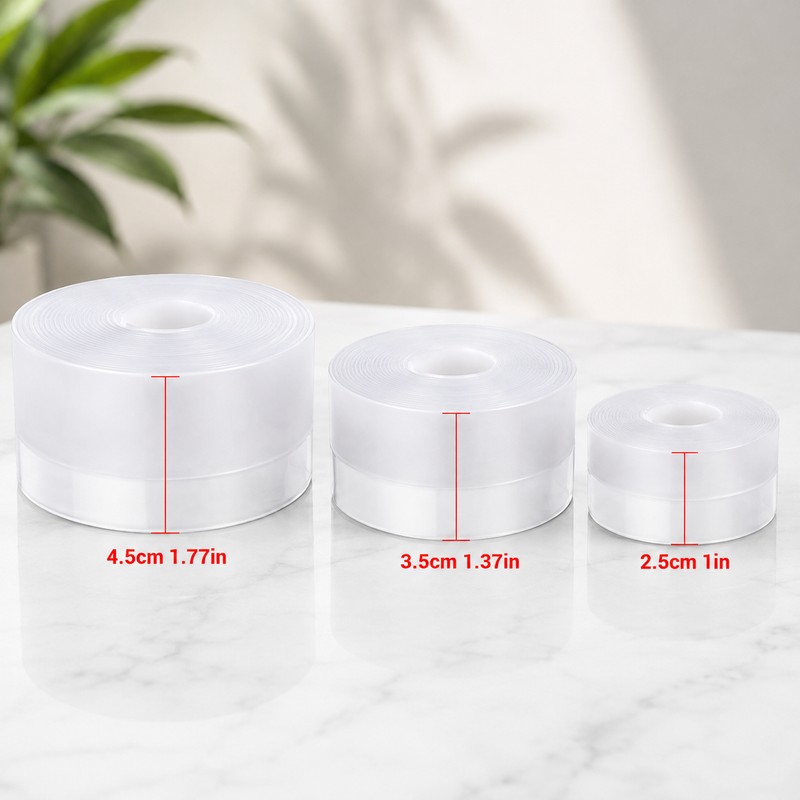 Transparent Door Weather Stripping Seal for Gaps – Flexible Self-Adhesive