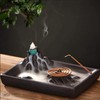 GeistBlitz Backflow Incense Holder, Ceramic Waterfall Burner, Burner with Tweezer,