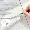 Plastic Ruler Set Clear 12inch/30cm Straight Ruler, Triange Ruler, Protractor