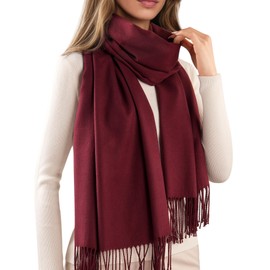 FURTALK Scarf for Women Winter Pashmina Shawl and Wraps Cashmere Feel Scarves for Evening Dresses Wedding Party DarkRed