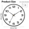 Mabpedo Silent Wall Clock with Extra Large Numbers - 10