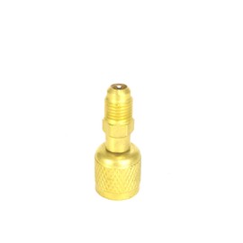 Wzrasmiles R32 R454B Brass Adapter,Reverse Thread 1/4” Female, 1/4” Male Compatible with A2L R-454B/R-32 Tanks