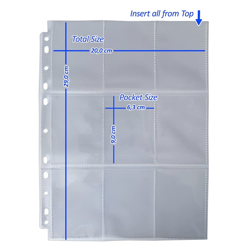 Arkero-G® 100 x 9-Pocket Pages - Specially Designed for YuGiOh
