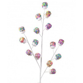 28 Inch Tall Pastel Artificial Marshmallow Candy Sprinkle Spray, Sweet Shoppe Christmas Decor