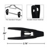 Accesorios de clóset Clips de terciopelo negro para perchas de