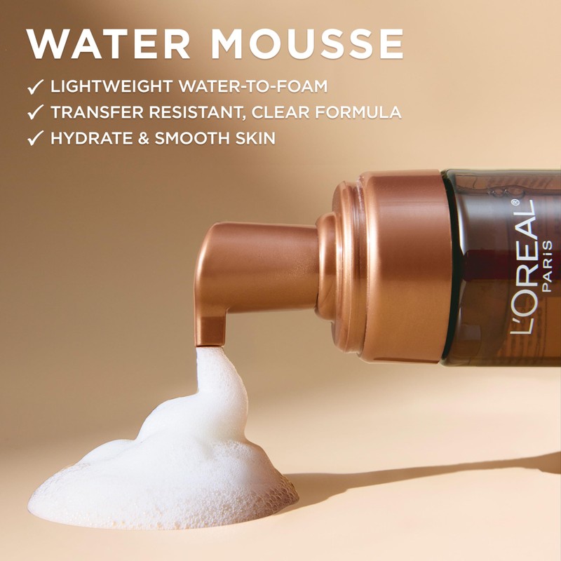 L'Oreal Paris Sublime Bronze Self Tanning Water Mousse, Streak-Free Natural