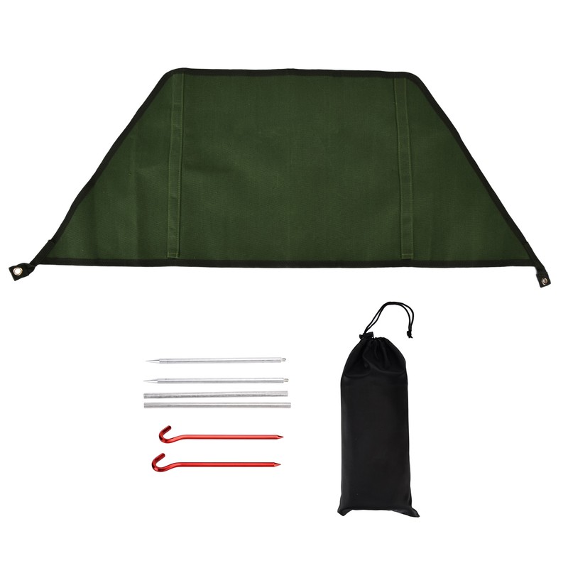 Camping Windbreak Green Stove Outdoor Foldable Windscreen for Garden Grill