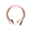 PIERCINGLINE Titanium Horseshoe Ring with Internal Thread Arrow Ear Piercing