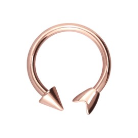 PIERCINGLINE Titanium Horseshoe Ring with Internal Thread Arrow Ear Piercing Nose Septum Choice of Colours and Sizes, Titanium