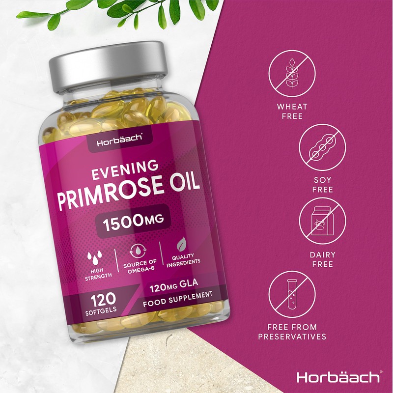 Evening Primrose Oil 1500mg | Cold-Pressed | High Strength with